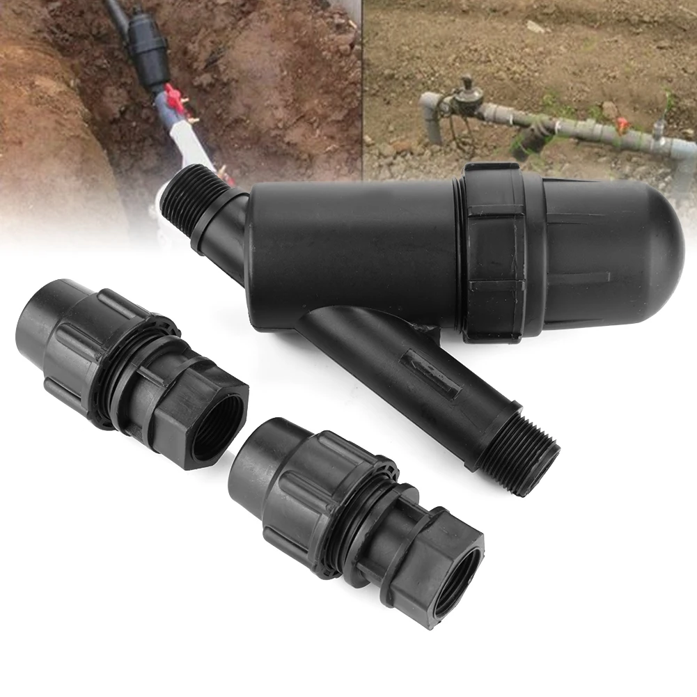 20cm Disc Filter For Drip Irrigation Water Tank Pool Pump with 2 Joints Garden Watering Timer Connector Accessories