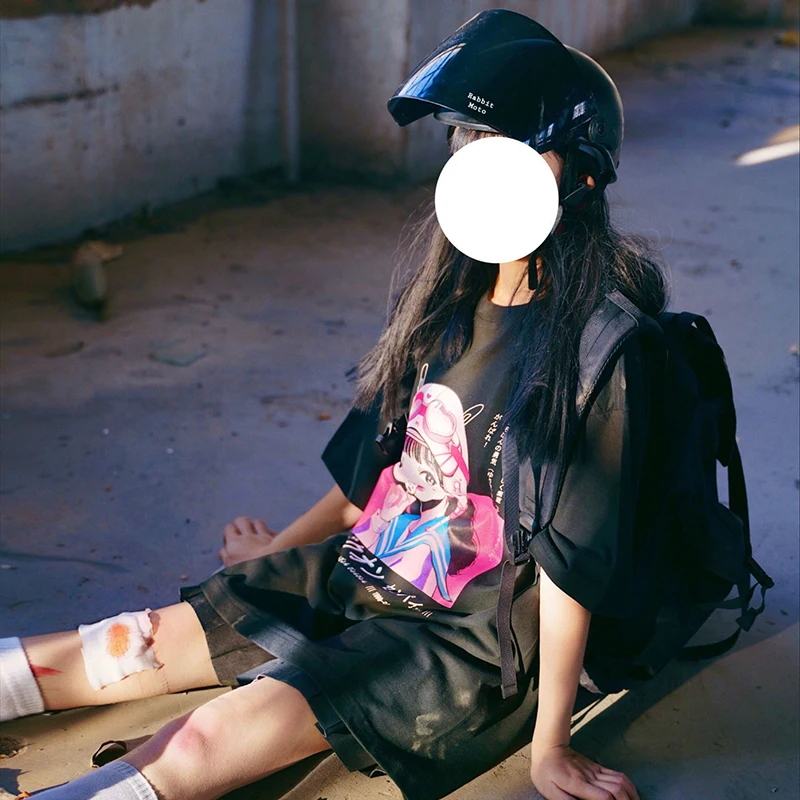 Summer-Goth-Female-Tee-Aesthetic-Loose-Women-T-shirt-Punk-Dark-Grunge-Streetwear-Ladies-gothic-Top(2)