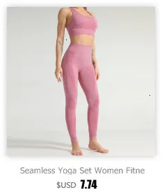 Seamless Yoga Set Fitness Clothing Women Sportswear High Waist Gym Leggings Tights Padded Push Up Sport Suit Women