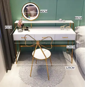 

Nordic dressing table bedroom modern simple luxury ins net red makeup table