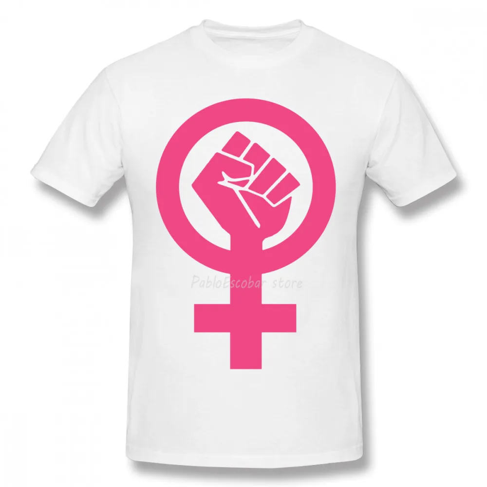Футболка с надписью «We All Be Feminists», футболка с символом «Fist», летняя футболка больших размеров, 100 хлопок, милая Мужская футболка - Цвет: White