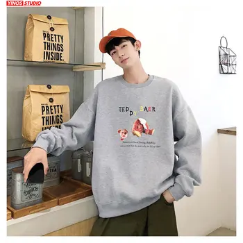 

Dropshipping Mens O-Neck Long Sleeve Sweatshirt Male Spring Causal Streetwear Fit Hoodies Slim Fashion Cartoon Print Pullover