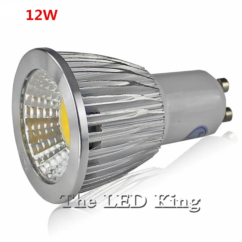 Новый высокомощный лампада СИД MR16 12V COB 9W 12W 15W Диммируемый Cob прожектор Теплый