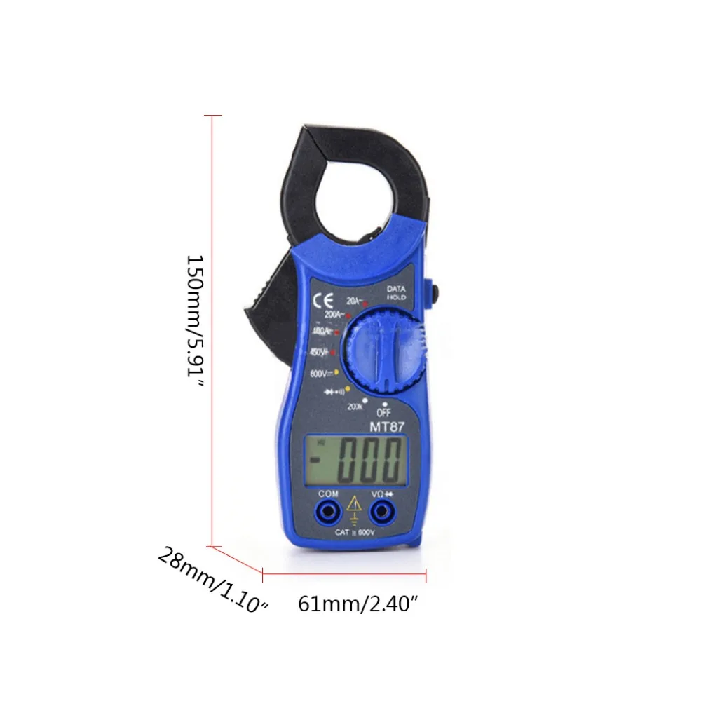 MT87 ЖК-цифровой мультиметр зажим Напряжение Ток Сопротивление измерительные инструменты