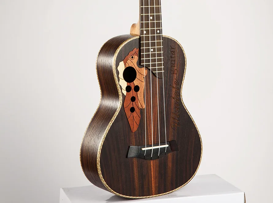 SevenAngel бренд 23 дюймов Гавайская мини гитара 4 струны Ukelele корпус из палисандра винограда звук отверстие электрическая Гавайская гитара с звукоснимателем EQ - Цвет: Ordinary Ukulele