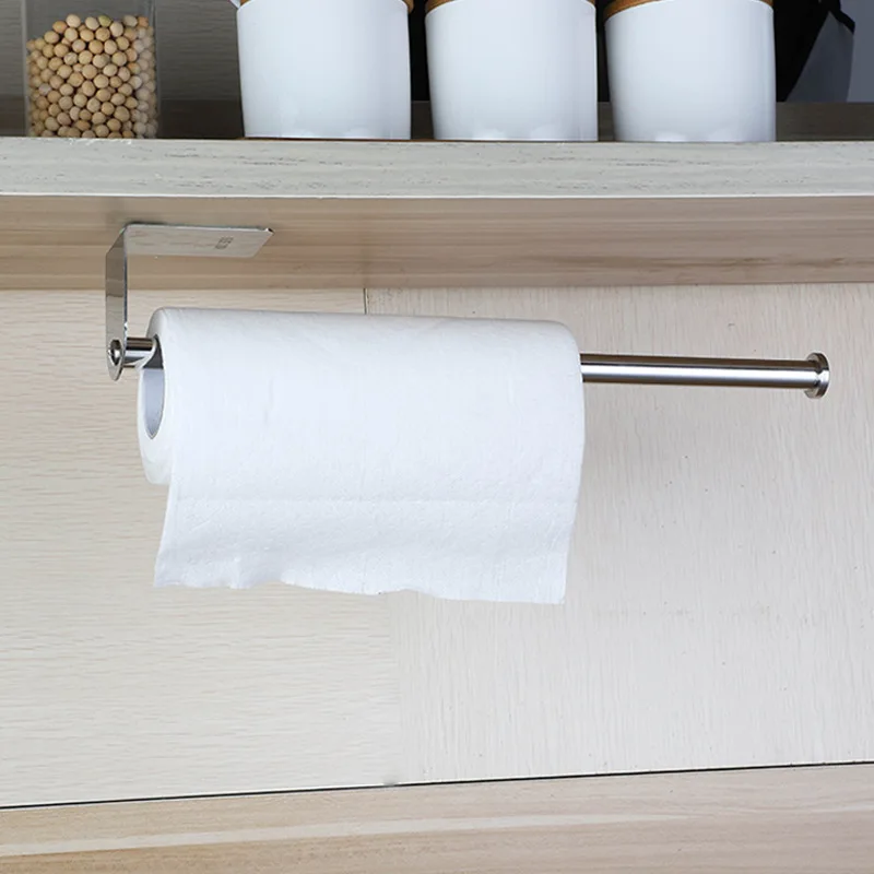 Self Adhesive Stainless Steel Bathroom Toilet Kitchen Towel Paper Roll Holder 