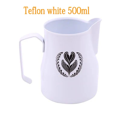 Coffee latte jar/teflon Italian milk foam cup /500ML stainless steel needle-tip milk jar /WBC milk bowl - Цвет: 8