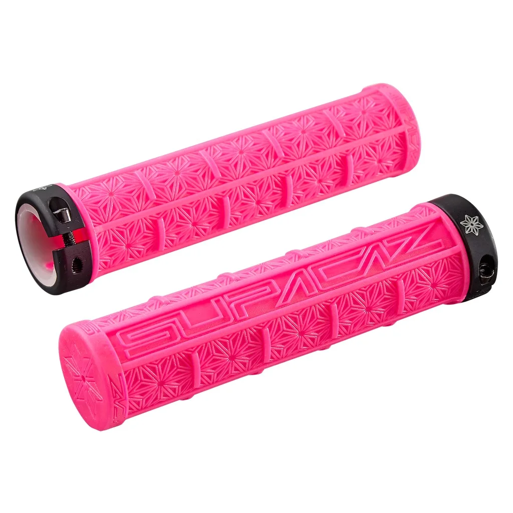 SUPACAZ силикагель ручки для горного велосипеда Силиконовые бара ручки велосипеда набор анти-занос, удар поглощения велосипедные аксессуары - Цвет: pink
