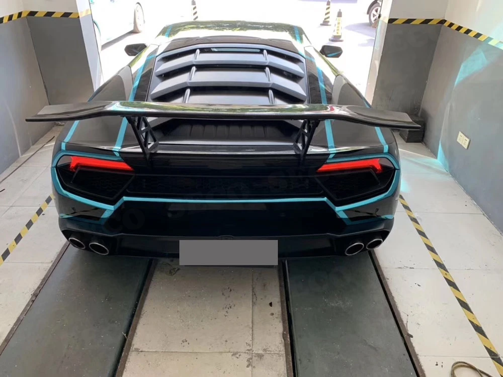 Подходит для Lamborghini Huracan LP610 LP580- D стиль задний спойлер из углеродного волокна гоночный багажник крылья автомобиля Стайлинг