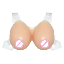 Realistic touch Feeling 38C/36D 1000g Adhesive Silicone False Fake Breast Boob Forms Enhancer