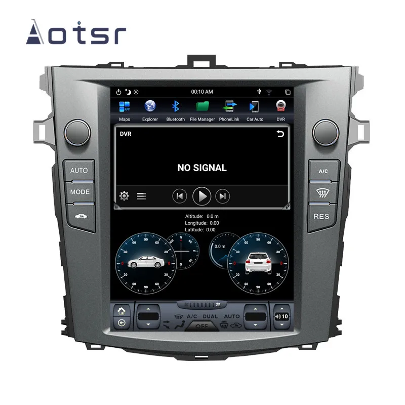 Android 8.1 Tesla style DVD multimedia player GPS navigation for Toyota Corolla 2007-2013 car radio player Auto stereo head unit