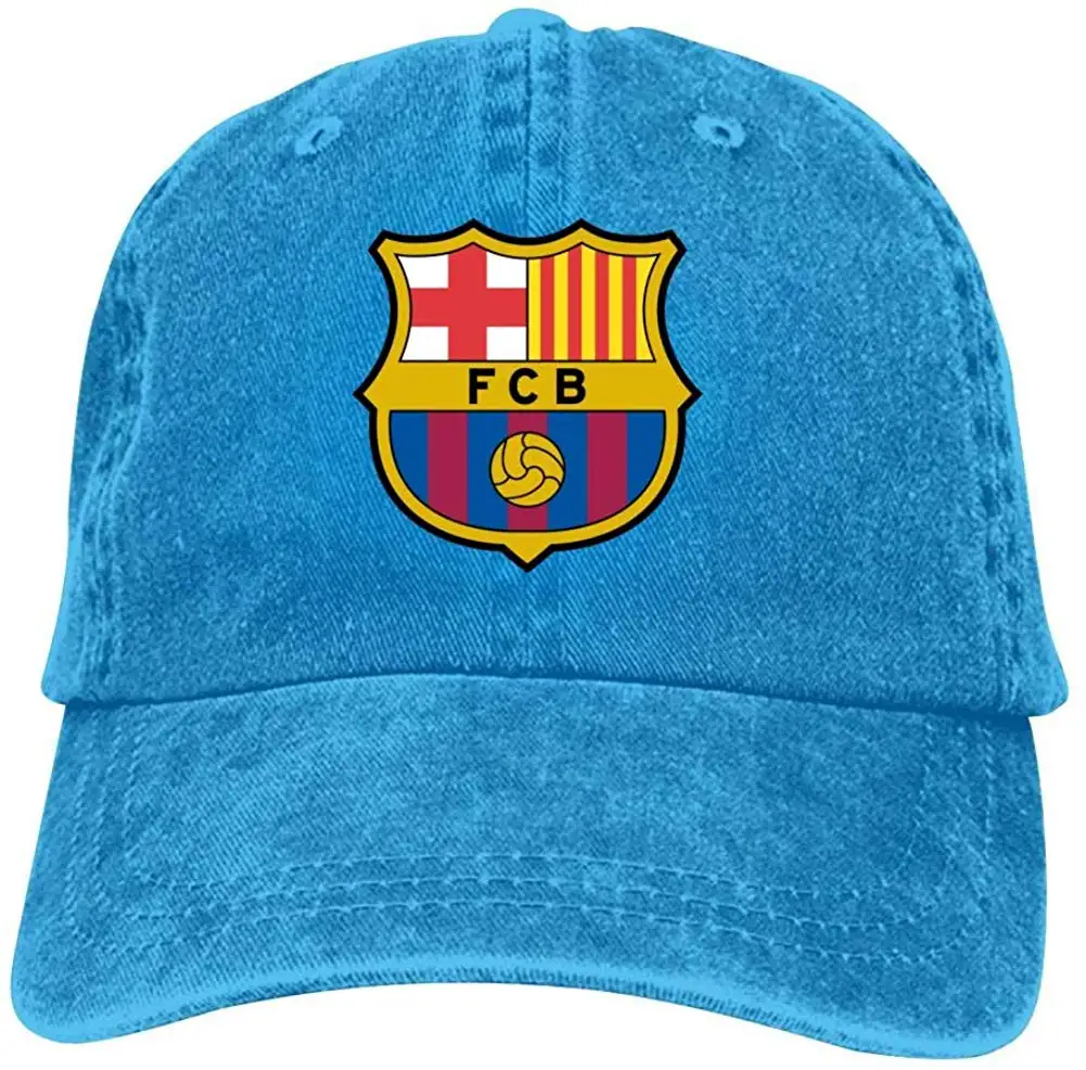 FC Барселона бейсбольная кепка Ретро окрашенная хлопковая Джинсовая Шляпа для папы для взрослых