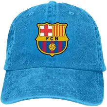 FC Барселона бейсбольная кепка Ретро окрашенная хлопковая Джинсовая Шляпа для папы для взрослых