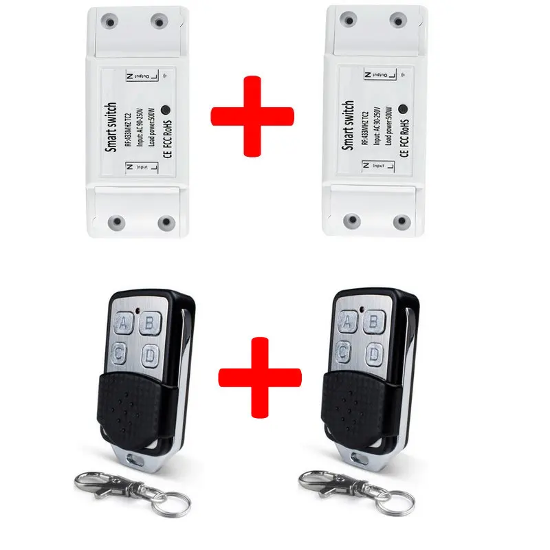 

RF Smart Switch Interruptor 433Mhz RF Relay Receiver Intelligent Remote Control For Smart Home Light Switch Led Light