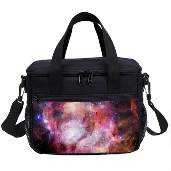 

Starry Sky Kids Lunch Box Cold Thermal Bags Large Cooler Bag 2 Persons Picnic Backpack Carrying Lunch Case Women Children