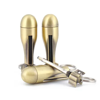 

Missile Permanent Matches Compact Lighter Waterproof Keychain Flint Fire Starter Lighter Kerosene Camping Outdoor Survival Tool