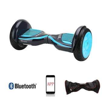 

10 Inch Hoverboard High Quality Patinete Eletrico Smart Skateboard Adulte APP Bluetooth Black Car Package Double Line