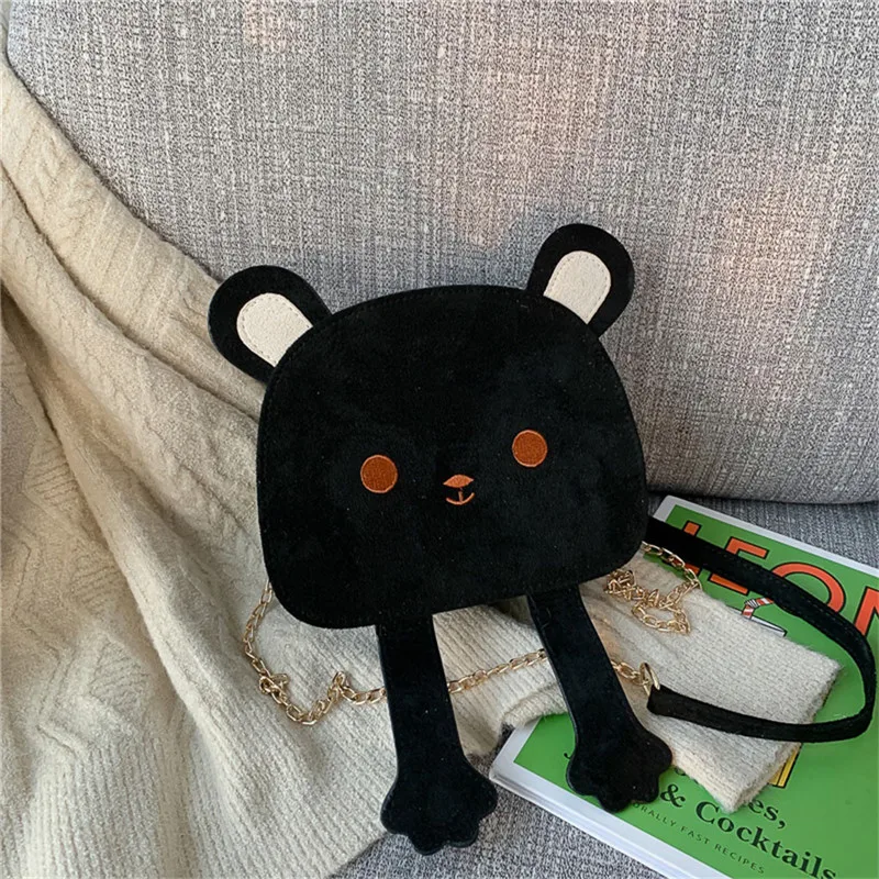 Детские кошельки для монет для маленьких девочек; маленький мини-кошелек с милым медведем; сумка-мессенджер на плечо с цепочкой; Сумка-слинг; bolsos mujer
