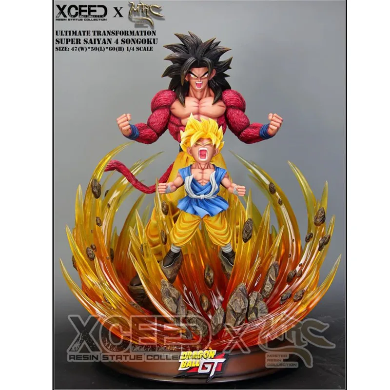 Супер Saiyan 4 Dragon Ball Сон Гоку 1/4 GK статуя Аниме подарок Смола фигурка Коллекция Модель игрушки M3877 - Цвет: Многоцветный