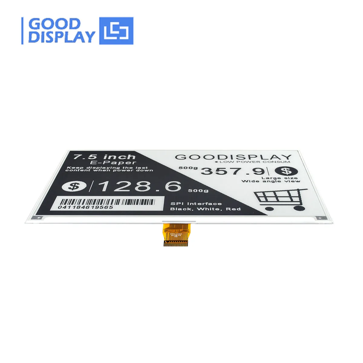 7.5 Inch Epaperdisplay 800x480 Paper Electronic Display With E-Ink HAT, GDEY075T7 with adapter board DESPI-C02