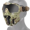 Military Tactical Full Face Mask with Detachable Goggle Hunting Airsoft Protective Mask Anti-fog Cs Wargame Army Combat Masks