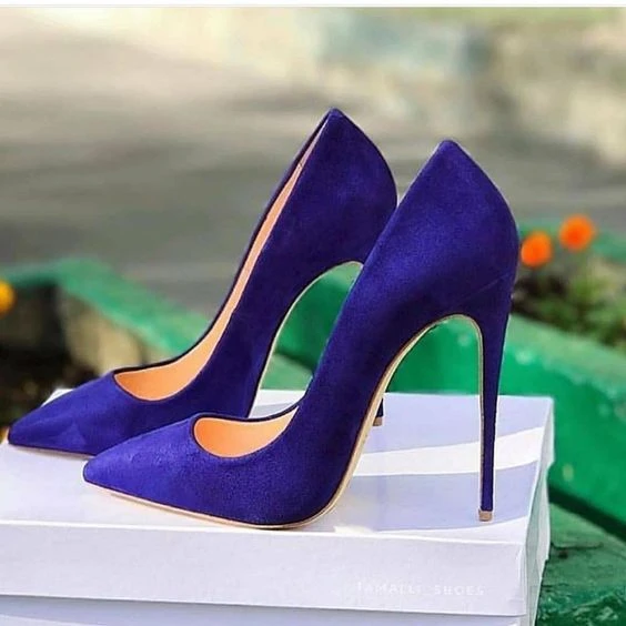 royal blue suede pumps