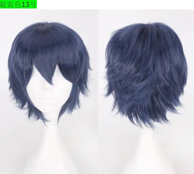 30CM 20 Colour Game Persona 5 Kurusu Akira Short Wig Cosplay Costume Heat Resistant  Hair Joker Amamiya Ren Men Wigs M