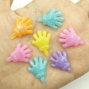 

20pcs Resin Mixed palms Flat back Cabochons for DIY Hair Bow Center Scrapbooking Embellishments Phone Decoration