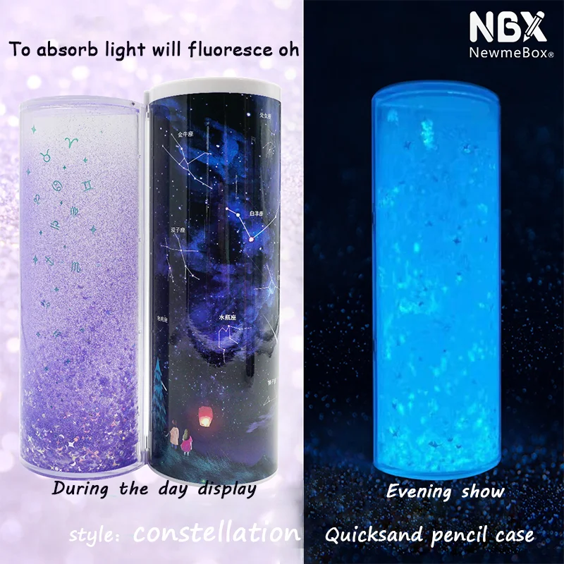 NBX Новые многофункциональные блестящие светящиеся пеналы с зыбучим песком