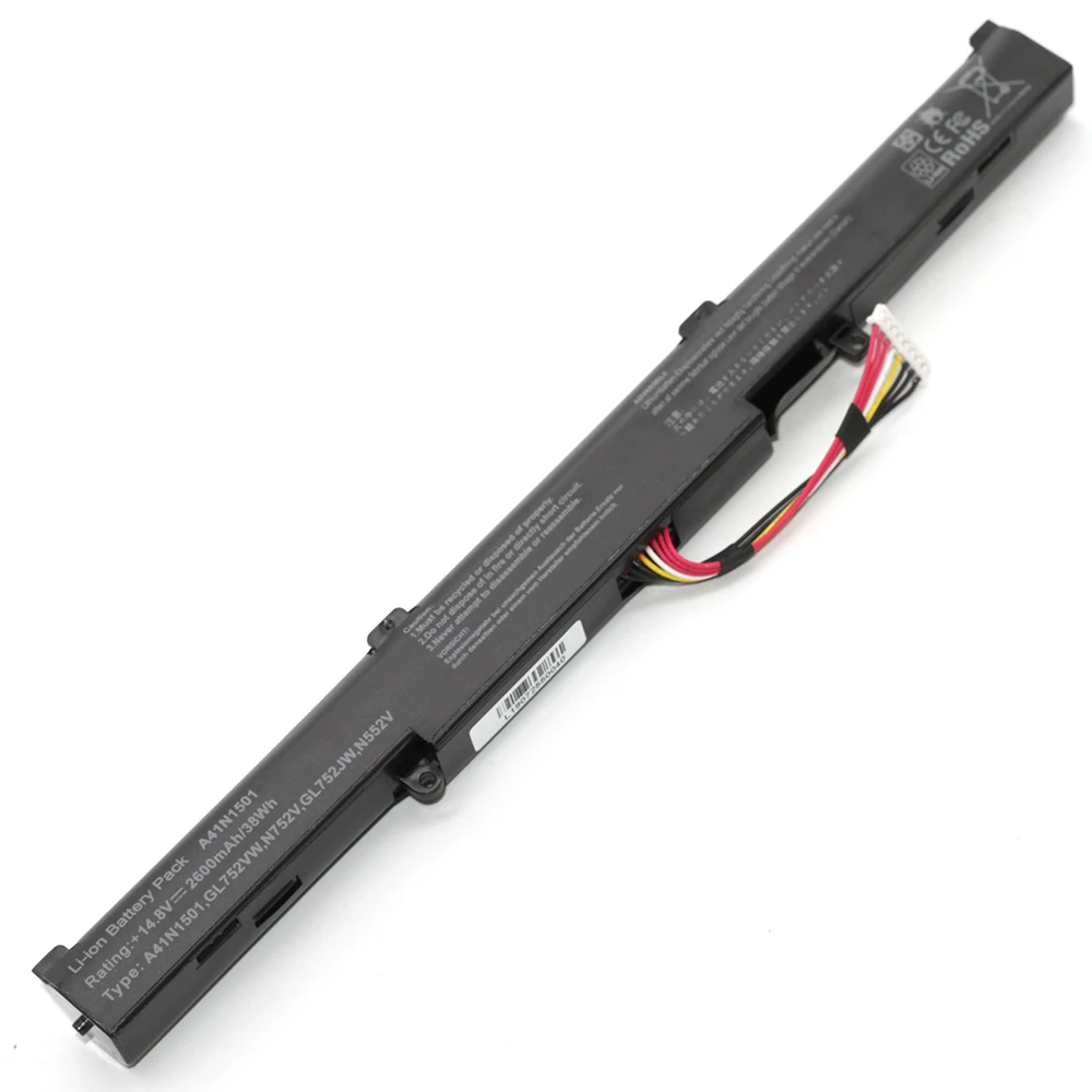 Golooloo 15v Аккумулятор для ноутбука ASUS GL752VW A41N1501 A41LK9H G752VW N552V N552VX N752VX GL752VW-T4108D GL752VW-2B GL752VL-1A N551VW