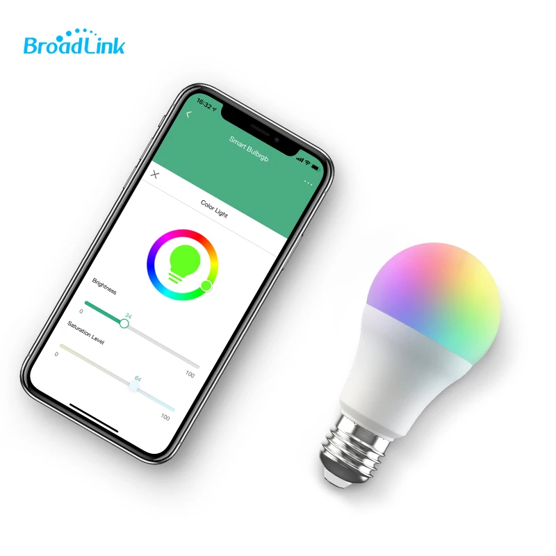 Broadlink Lb27 R1 Smart Wifi Lampadina E27 220V 10W Rgb Led Lampadina Per Smart Home Compatibile Con Alexa Google 1/2/3/4 Pz