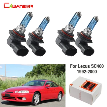 

Cawanerl 4 Pieces 100W Car Light Source Halogen Headlight High Low Beam 4300K Warm White For Lexus SC400 Coupe 4.0L 1992-2000