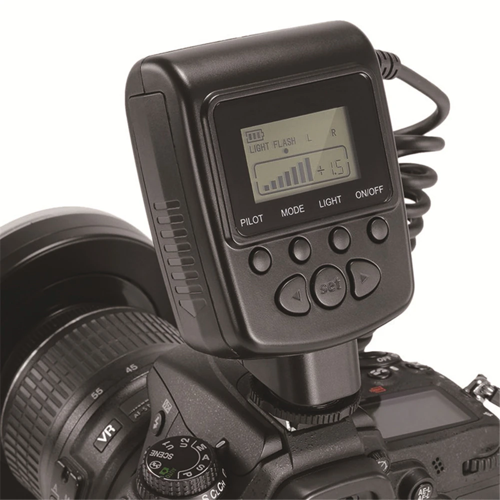 Macro LED Ring Flash Bundle With 8 Adapter Ring For Nikon Olympus Panasonic DSLR Camera Flash V HD130 Photographic accessories