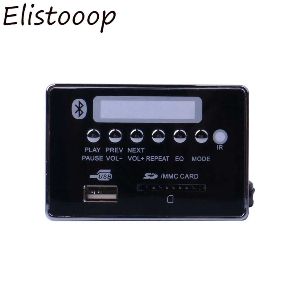 Elistooop Aux Radio MP3 Player USB FM  Integrated Car USB Bluetooth Hands-free MP3 Decoder Board Module  Remote Control For Car mp3 player online