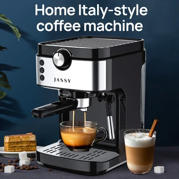 

JASSY CJ-265E Espresso Machine Built-In Milk Frother 15Bar Pump System Coffee Makers 850WCoffee Machines 220-240v 50HZ