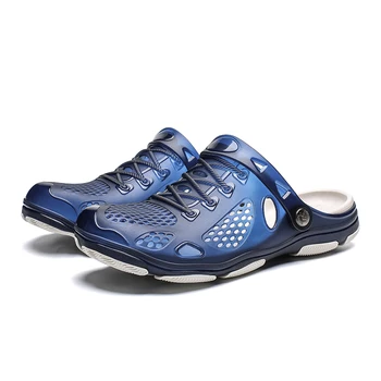 

2020 New Designer Summer Clogs For Man Sandals Crocks Man Shoes Black Beach Sandal Hollow Slides Slippers Casual Jelly Shoes