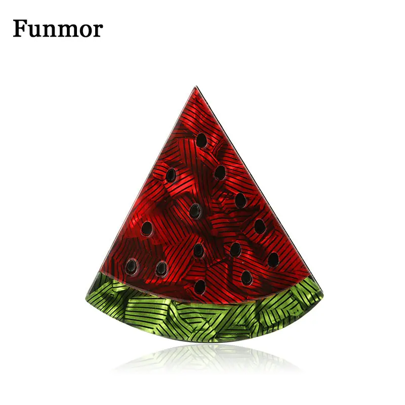 Funmor летняя акриловая брошь с арбузом фруктовые украшения для женщин и девочек