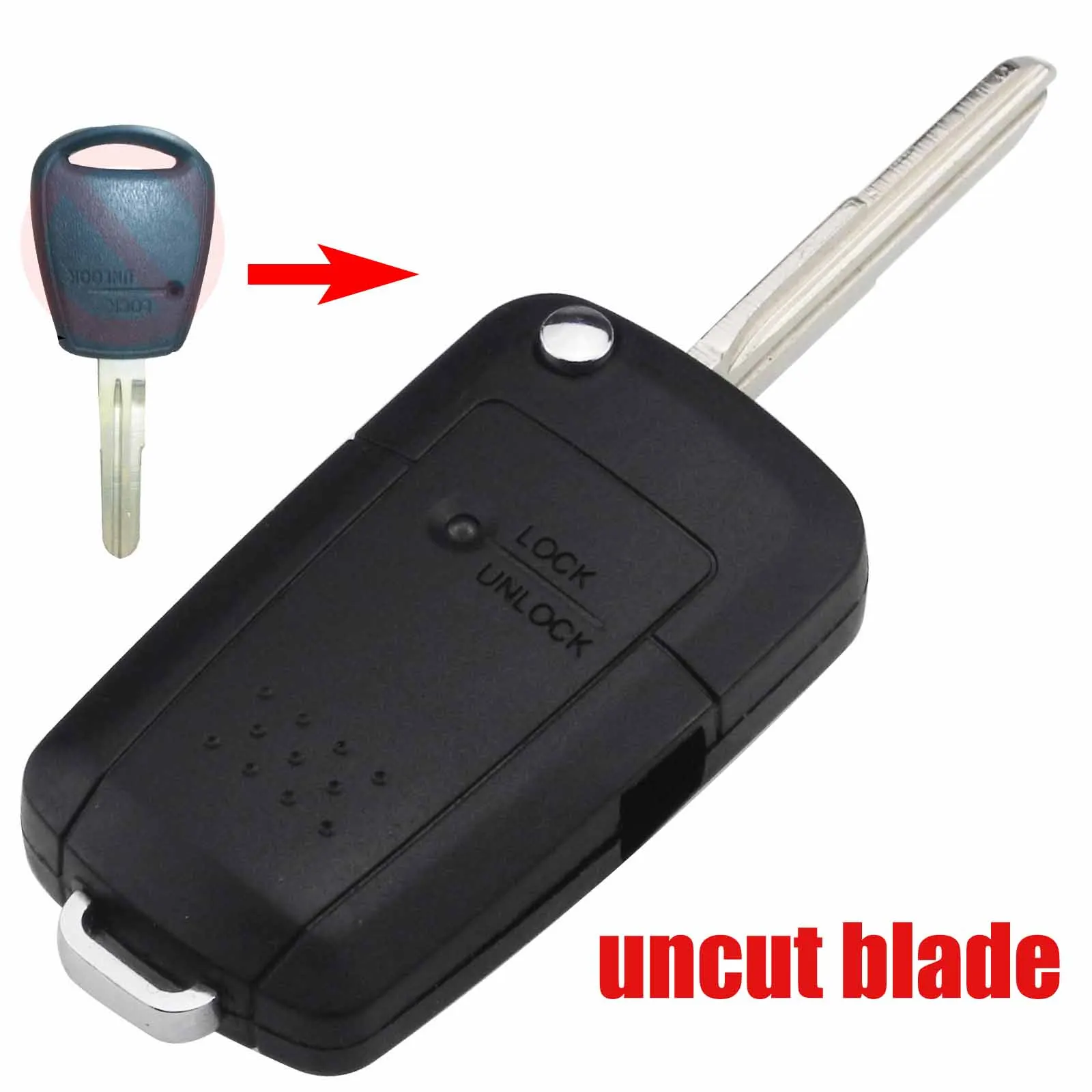 

jingyuqin 1 Buttons For Hyundai h1 Getz Accent Kia Rio Picanto Carens Modified Flip Folding Remote Key Case Shell Blade