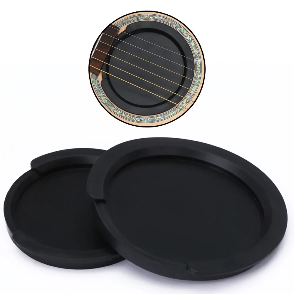 1pc Acoustic Guitar Sound Hole Cover Silica Gel Muffler Cover For Guitarist Prevent Whistle Soft