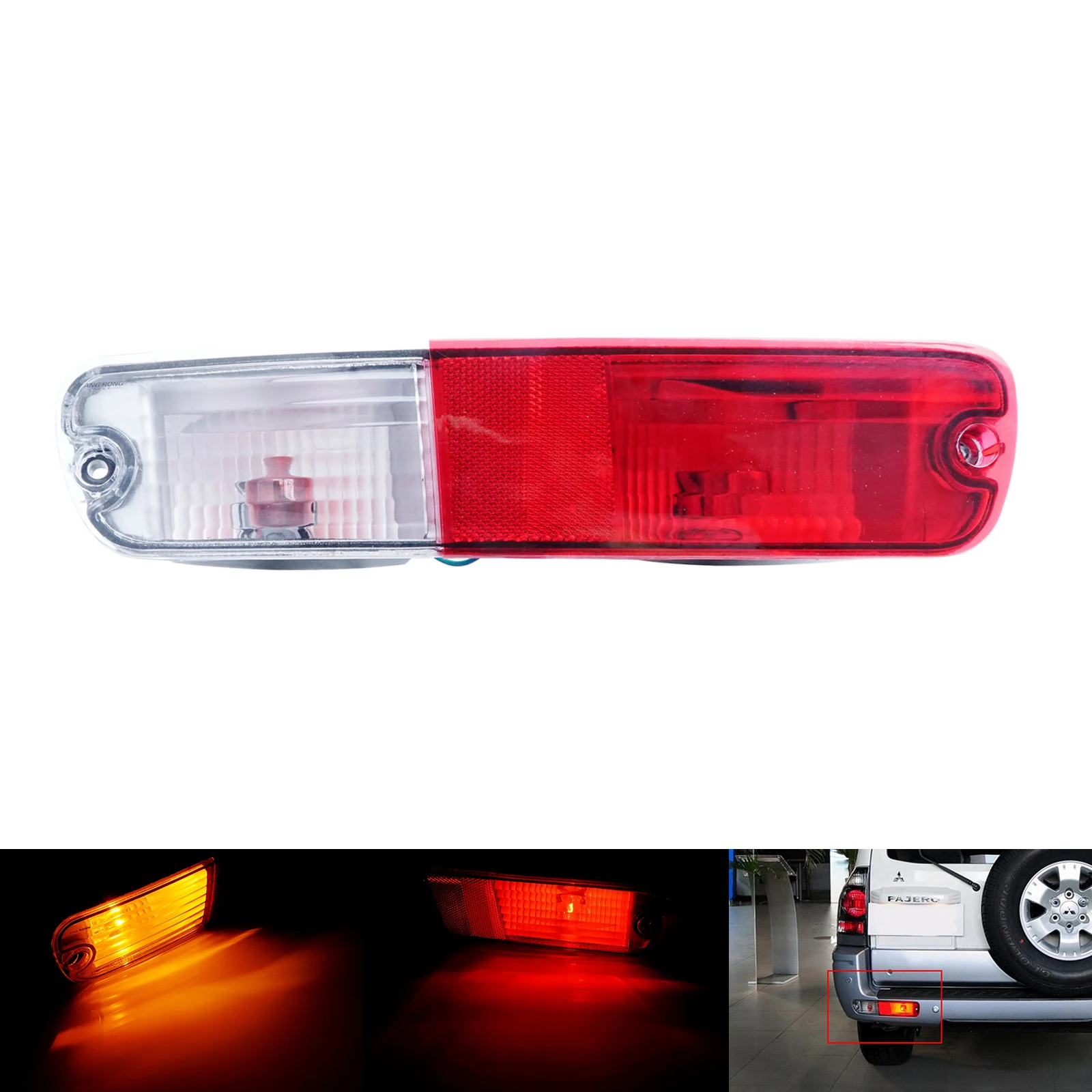 

Fit For Mitsubishi Pajero Montero Shogun Rear Bumper Light Left N/S 2002-06 V73 V77