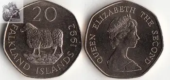

Falkland Islands 20 Peso America Coins Decor New Original Coin UNC Commemorative Edition 100% Real