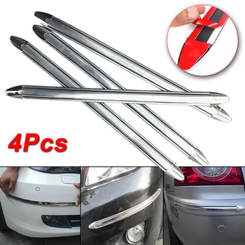 

4pcs Silver Chrome Bumper Corner Guard Protector for Car Auto Decoration Strip