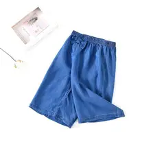 Коллекция года, новые стильные летние джинсовые шорты с бантом для девочек детские импортные шорты в Корейском стиле