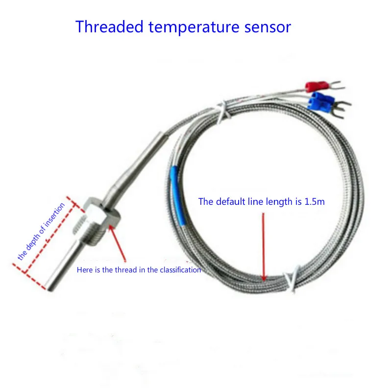 Platinum resistance PT100 platinum thermal resistance temperature sensor anti-corrosion waterproof type Thermistor Thermal Cable