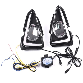 

LED DRL Daytime Running Light Fog Lamp 12V Car Running Lights for Toyota RAV4 RAV 4 2016 2017 2018