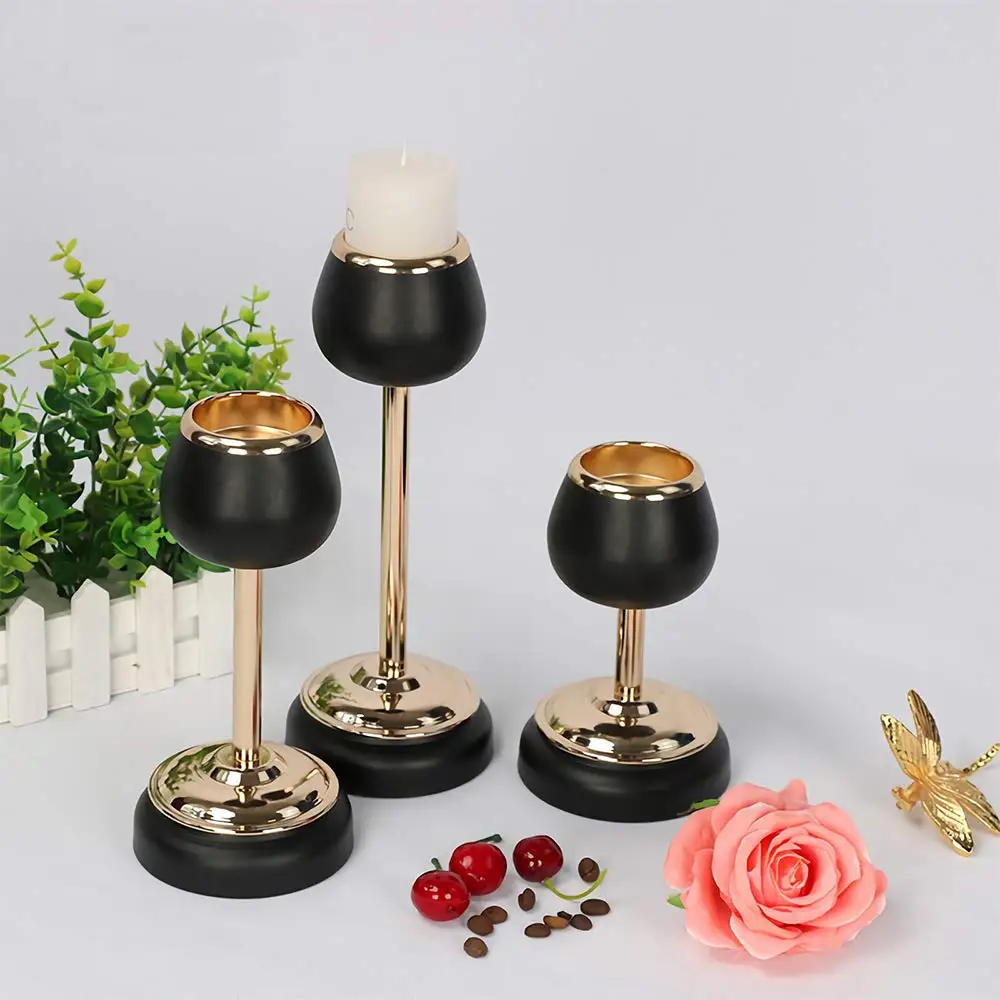 

VINCIGANT Decorative Candle Holder Set of 3 - Home Decor Pillar Candle Stand, Coffee Table Mantle Decor Centerpieces for Firepla