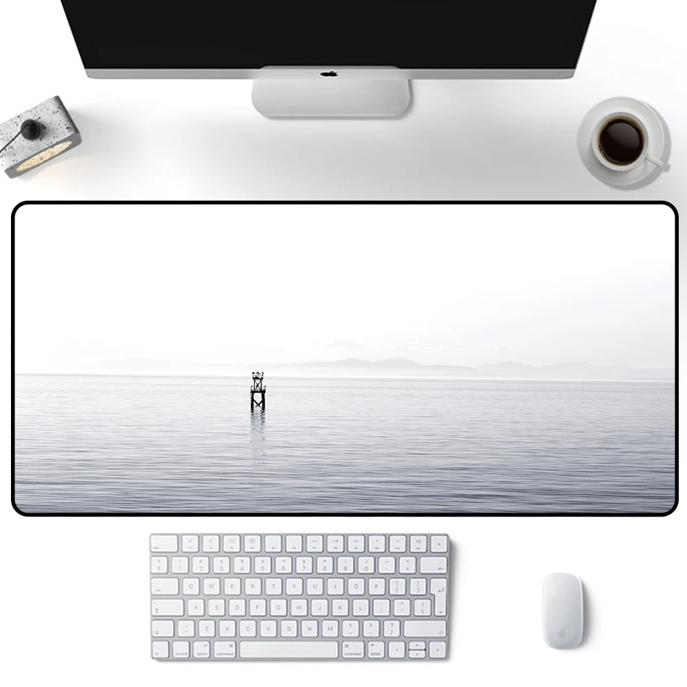 

sea gray white Mouse Pad Large Solid Color Pads MousePad 900x400mm Gamer Accessories office desk mats Computer mat for desktop