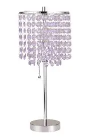 

Acrylic Bead Shape Metal Table Lamp Bedside Desk Vintage Night Light Home Decor Soft Bedroom Study Room Office