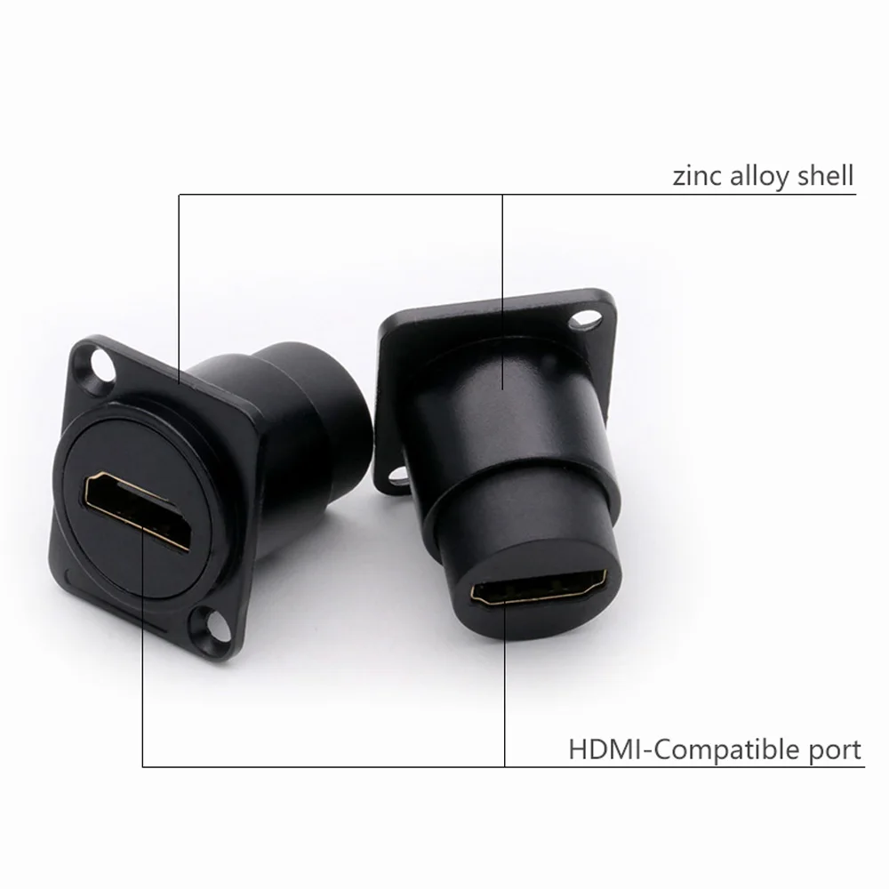 1PC D 유형 섀시 커넥터, D 암 소켓 패널 장착 커넥터 HDMI 호환