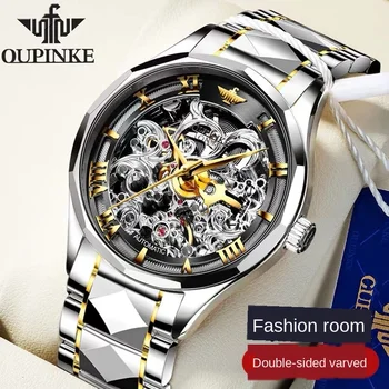 

European Brand Watch Waterproof Automatic Mechanical Wrist Watch All Hollow Men